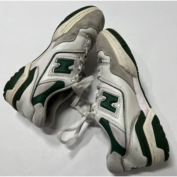 New Balance 550 Sneakers in White Green - Picture 7 of 9